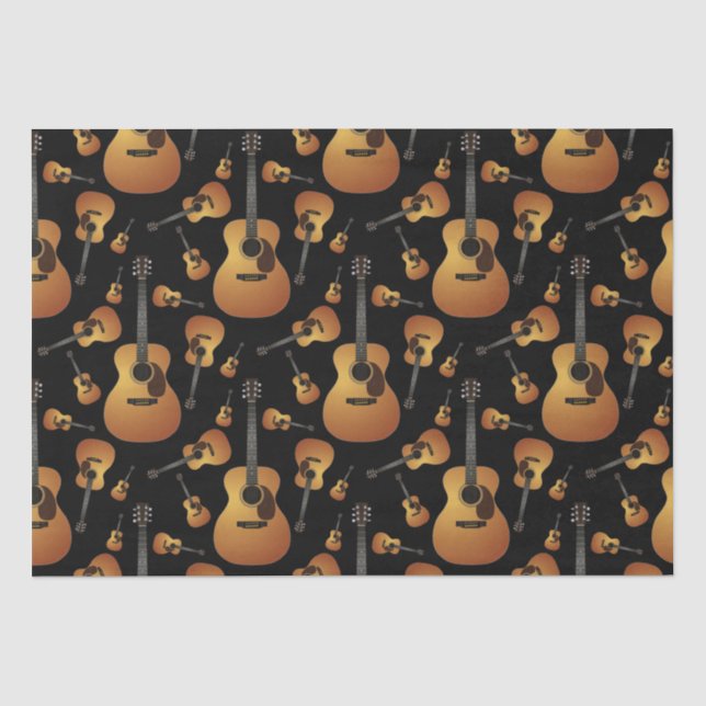 Akustische Gitarrenmusiklehrerin Seidenpapier (Vorderseite)