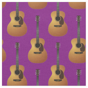 Akustische Gitarrenmusikmusik Zimmerdekor Lila Stoff