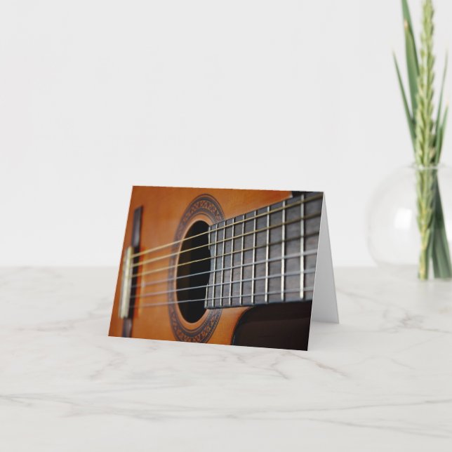 Akustische Gitarrennotenecards für Musikliebhaber Karte (Vorderseite)