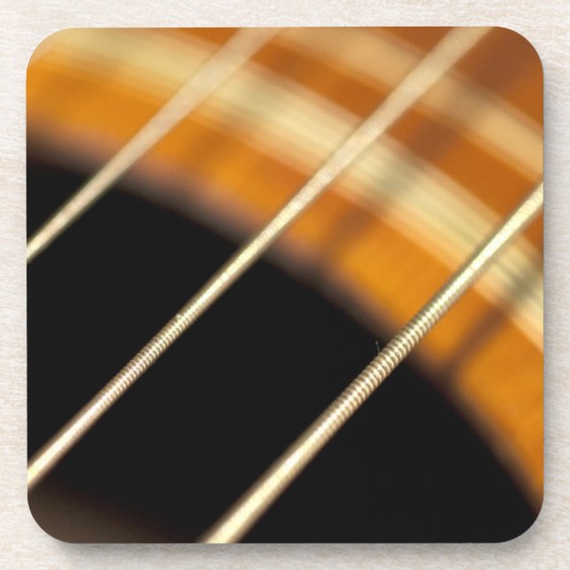 Akustische Gitarrenstränge in Bewegung Untersetzer (Vorderseite)