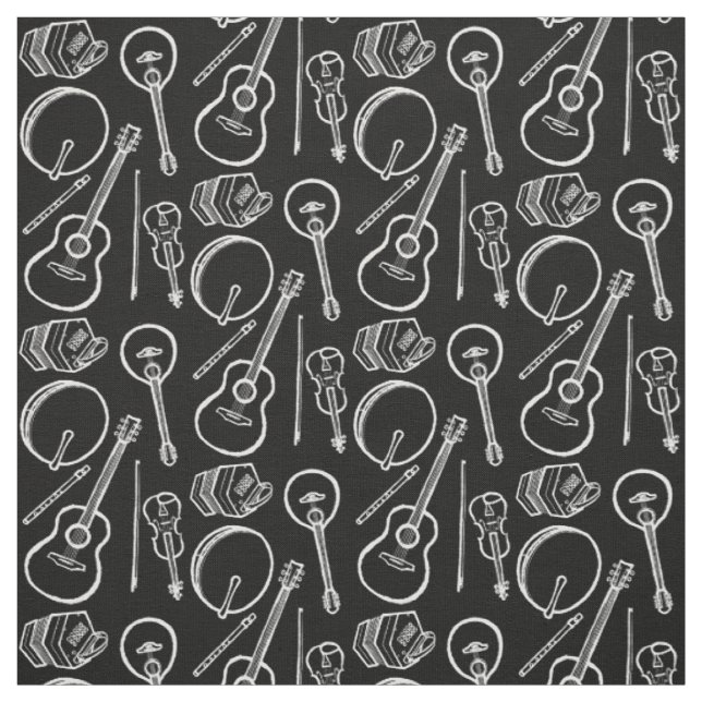 Akustische irische Instrumentenfabrik Stoff (Muster)