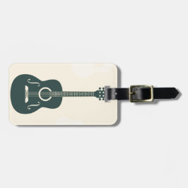 Akustische Retro-Gitarre Gepäckanhänger