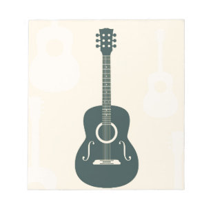 Akustische Retro-Gitarre Notizblock
