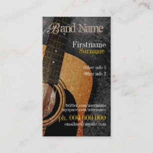 Akustische Schmutz-Gitarren-Musikindustriekarte Visitenkarte