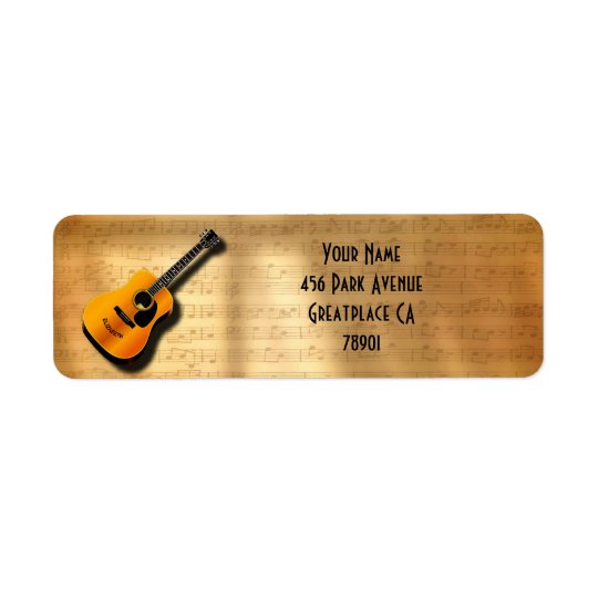Akustische Vintage Gitarre mit Rücksendeetiketten