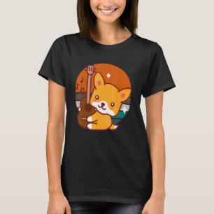 Akustischer Gitarrenhund für Gitarrist und Gitarri T-Shirt