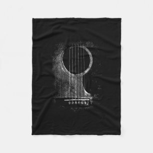Akustischer Gitarrenspieler Six String Rock & Roll Fleecedecke