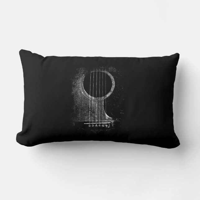 Akustischer Gitarrenspieler Six String Rock & Roll Lendenkissen (Vorderseite)