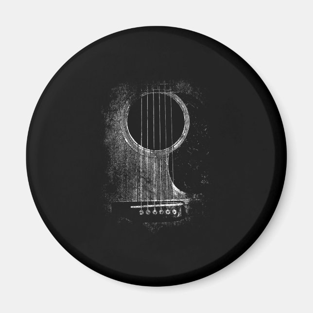 Akustischer Gitarrenspieler Six String Rock & Roll Magnet (Vorne)