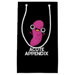 Akute Anlage Funny Body Parts Pun Dark BG Kleine Geschenktüte