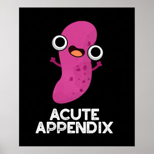 Akute Anlage Funny Body Parts Pun Dark BG Poster