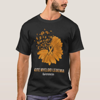 Akute myeloische Leukämie Bewusstsein Orangenfleck T-Shirt