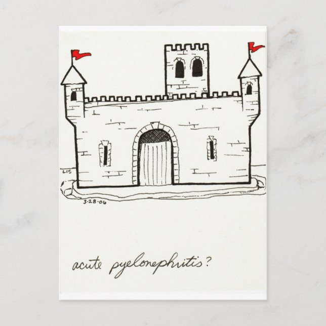 Akute Pyelonephritis Postkarte (Vorderseite)