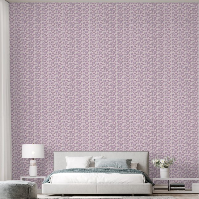 Akzent der rosa Blume Tapete (Schlafzimmer)