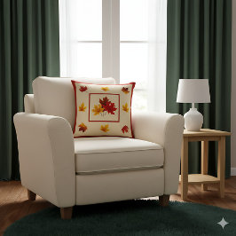 Akzent für Herbstlaub - gemütliche rustikale Herbs Kissen