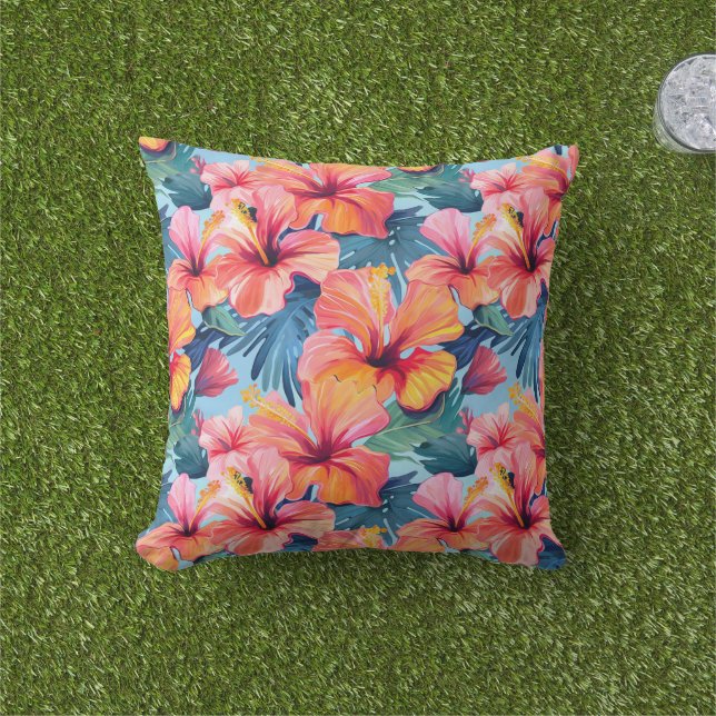 Akzent im Freien Kissen Tropische Blume (Golfball-Marker)