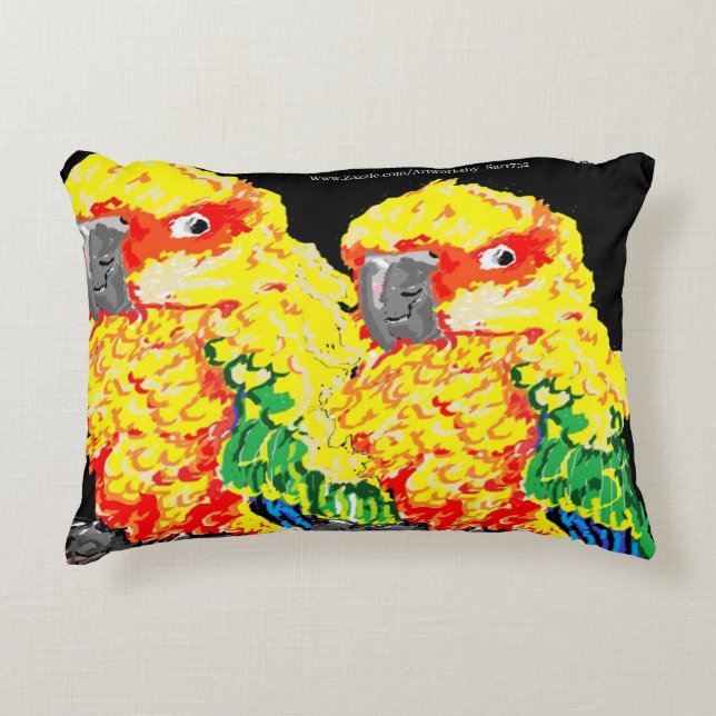 Akzent Pillow : Papagei Dekokissen (Vorderseite)