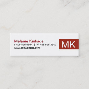 Akzent (rot) mini visitenkarte