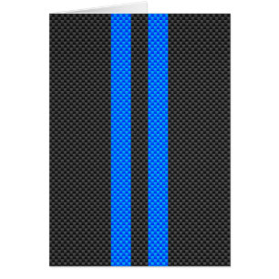 Akzentblaue Racing-Streifen für Kohlenstofffaser