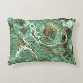 Akzentkissen aus Aquamarinem und grauem Marmor Dekokissen