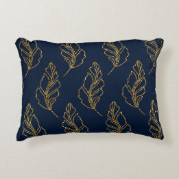 Akzentkissen für Navy und Gold Leaf Dekokissen