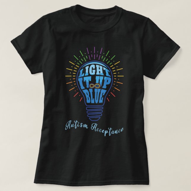 Akzeptanz April Light Blue für Autismus Bewusstsei T-Shirt (Design vorne)