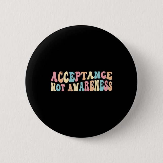 Akzeptanz Autismus Neurovielfalt Neurodivergent Button (Vorderseite)
