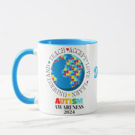 Akzeptanz der Liebe zur Sensibilisierung für Autis Tasse