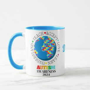 Akzeptanz der Liebe zur Sensibilisierung für Autis Tasse