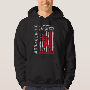 Akzeptanz ersetzt Rot statt Autismus Große Gra Hoodie