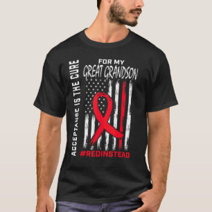 Akzeptanz ersetzt Rot statt Autismus Große Gra T-Shirt