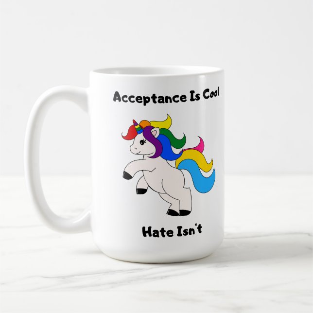 Akzeptanz ist cool kaffeetasse (Links)