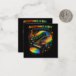 Akzeptanz ist der Schlüssel Autism Awareness Mitteilungskarte