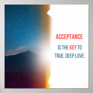 Akzeptanz ist der Schlüssel Poster