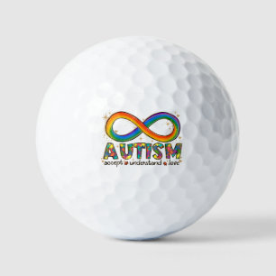 Akzeptanz, Liebe, Verständnis von Autismus Golfball