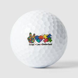 Akzeptanz, Liebe, Verständnis von Autismus Golfball