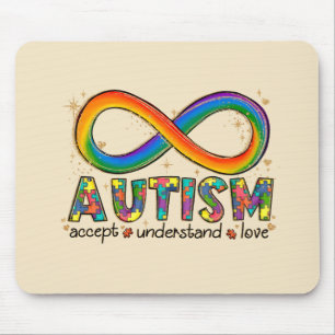 Akzeptanz, Liebe, Verständnis von Autismus Mousepad
