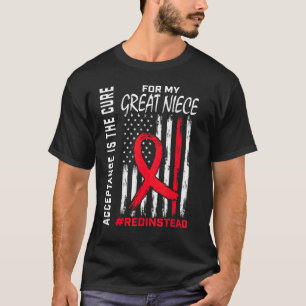 Akzeptanz Redstatt Red Autism Great Nie T-Shirt