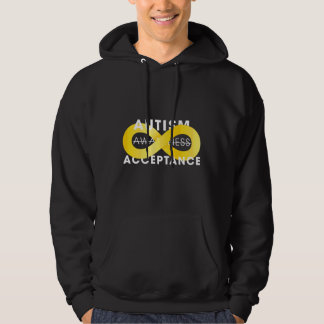 Akzeptanz von Autismus mit Gold Unendlichkeit Hoodie