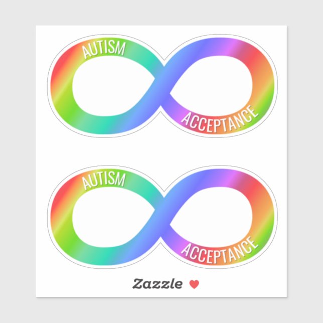 Akzeptanz von Autismus Neurovielfalt Vinyl Sticker (Blatt)