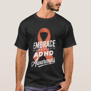 Akzeptiere Neurodiversität ADHD-Bewusstsein Rosa B T-Shirt