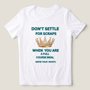 AKZEPTIERE NICHTS WENIGER ERMUTIGENDE, FRAUEN WEIß Tri-Blend SHIRT