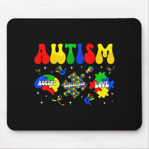 Akzeptiere verstehe liebe Autismus-Bewusstseins-Ta Mousepad