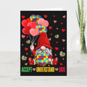 Akzeptiere Verstehe Liebe Puzzle Autismus Herz Gno Karte