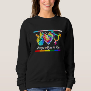 Akzeptieren der Liebe Pride Transgender Gefärbte K Sweatshirt