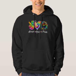 Akzeptieren Liebe Pride Sonnenblume Monat Gay Lesb Hoodie