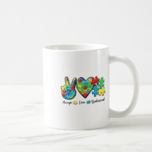 Akzeptieren Liebe verstehen Autismus Bewusstsein M Kaffeetasse