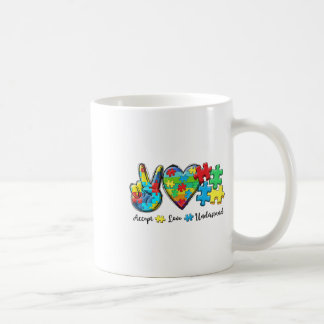 Akzeptieren Liebe verstehen Autismus Bewusstsein M Kaffeetasse