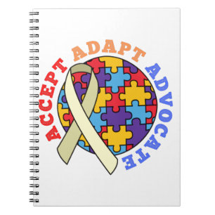 Akzeptieren Sie Advocate Autismus Awareness World  Notizblock