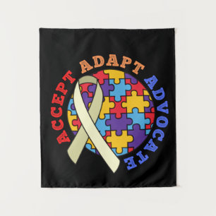 Akzeptieren Sie Advocate Autismus Awareness World Wandteppich
